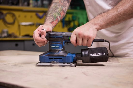 Вибрационная шлифмашина сетевая Rockfield RF26FS, 260 Вт, 90x187 мм