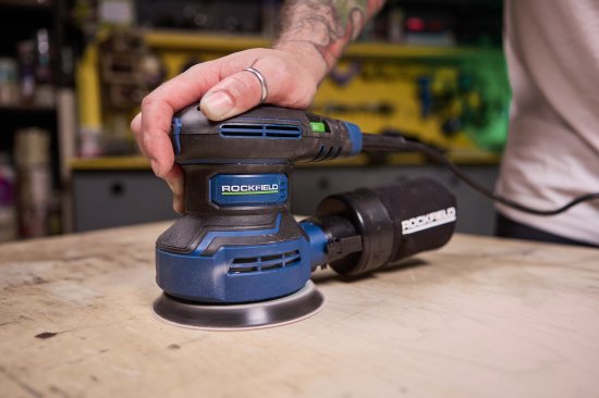 Эксцентриковая шлифмашина сетевая Rockfield RF40OS, 400 Вт, 125 мм