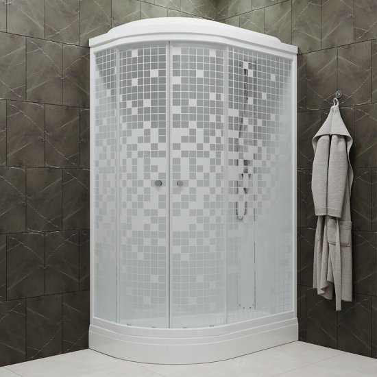 Душевая кабина Triton Коралл 120х80х217,5 см стекло тонированное 4 мм с низким поддоном асимметрия правая