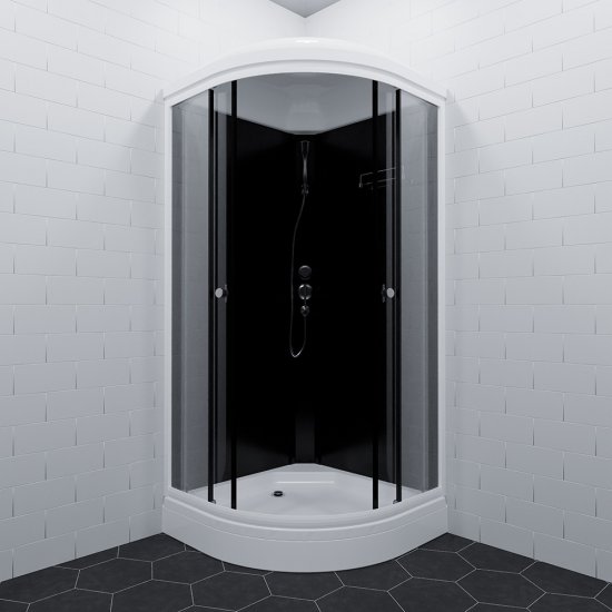 Душевая кабина Triton Нова 88х88х217,5 см стекло прозрачное 4 мм с низким поддоном полукруг