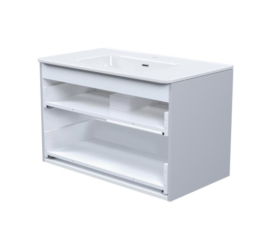 Каркас тумбы подвесной с раковиной Iddis Lahta LAH80G0i95K 67x80x47 см цвет серый