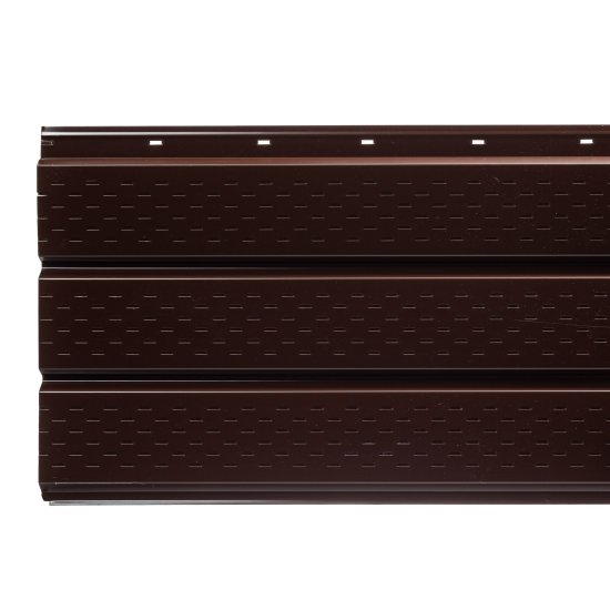 Софит металлический перфорированный Grand Line коричневый RAL 8017 2000х357х0,45 мм