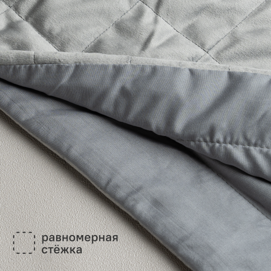 Покрывало INSPIRE Etna 240x220 см велюр цвет серый