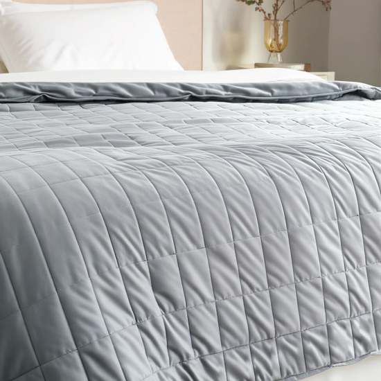 Покрывало INSPIRE Etna 240x220 см велюр цвет серый