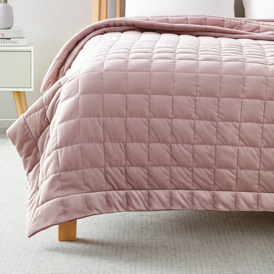 Покрывало INSPIRE Etna 240x220 см велюр цвет серо-сиреневый