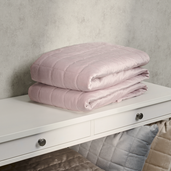 Покрывало INSPIRE Etna 240x220 см велюр цвет серо-сиреневый