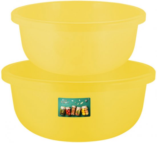 Набор тазов Fun Summera 4/6 л полипропилен цвет желтый