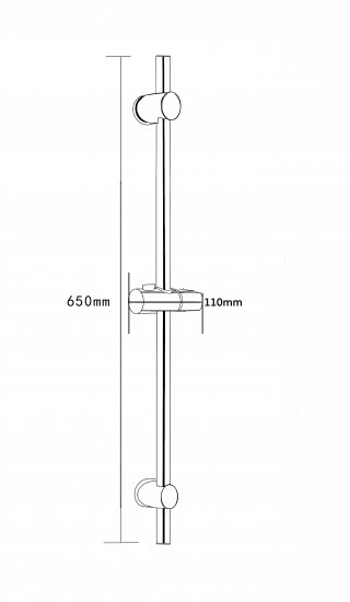 Душевая штанга Esko Moon SR606 65 см цвет хром