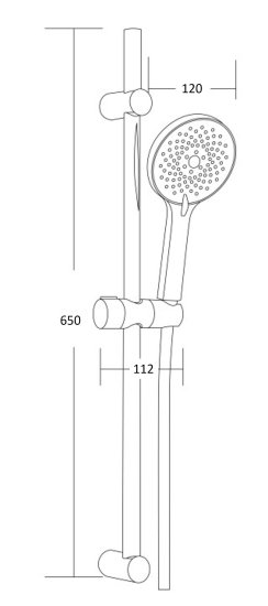 Душевой комплект Esko Vert 3 режима цвет хром