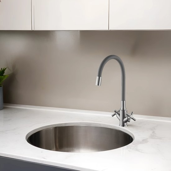 Смеситель для кухни Esko Capela CP519GR общая высота 40 см цвет серый