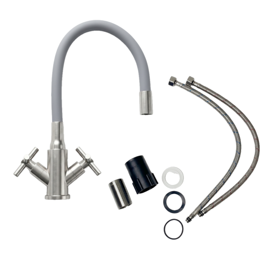 Смеситель для кухни Esko Capela CP519GR общая высота 40 см цвет серый