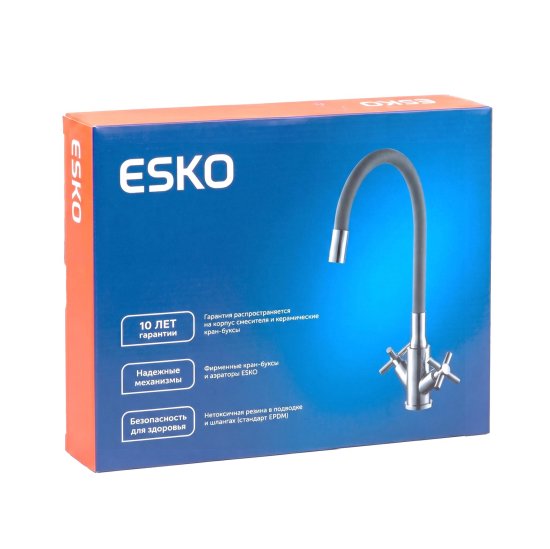 Смеситель для кухни Esko Capela CP519GR общая высота 40 см цвет серый