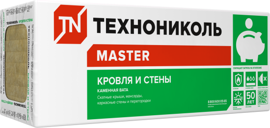 Утеплитель Технониколь Кровля и Стены 50 мм 8 шт 600x800 мм 3.84 м²