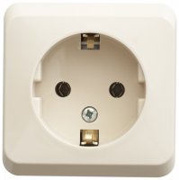Розетка накладная Systeme Electric Этюд с заземлением цвет кремовый