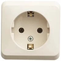 Розетка накладная Systeme Electric Этюд с заземлением цвет кремовый