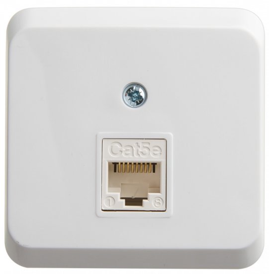Розетка компьютерная накладная Systeme Electric Этюд RJ45 UTP cat 5e цвет белый