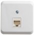 Розетка компьютерная накладная Systeme Electric Этюд RJ45 UTP cat 5e цвет белый
