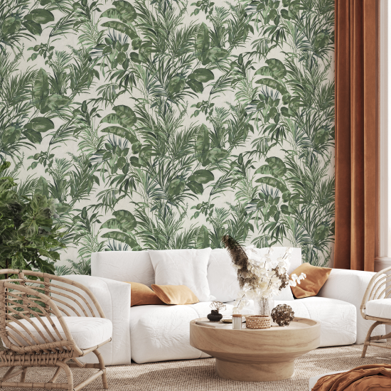 Обои флизелиновые Аспект Тропикана зеленые 1.06 м 70584-71