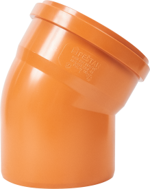 Отвод Хемкор d160 мм 30° пластиковый для наружной канализации