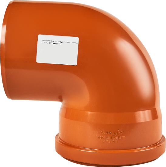 Отвод Хемкор d160 мм 87° пластиковый для наружной канализации