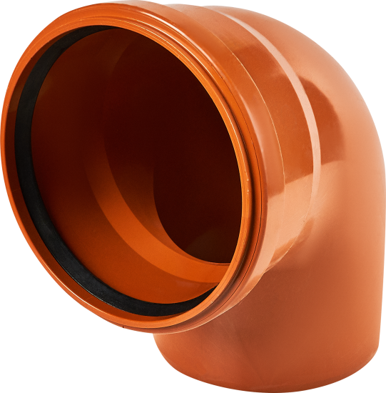 Отвод Хемкор d160 мм 87° пластиковый для наружной канализации