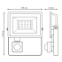 Прожектор светодиодный уличный Gauss 30 Вт 6500К IP65 с датчиком движения и освещенности холодный белый свет