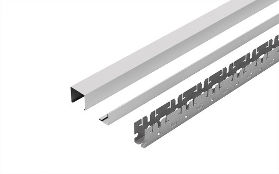 Комплект кубообразного реечного подвесного потолка для входных групп санузлов и лоджий 1.7x1.7м AR C 30/27 белый матовый