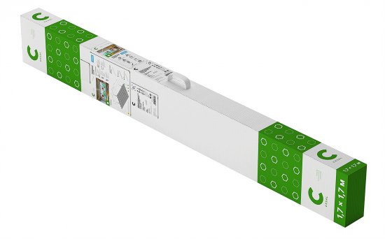 Комплект кубообразного реечного подвесного потолка для входных групп санузлов и лоджий 1.7x1.7м AR C 30/27 белый матовый