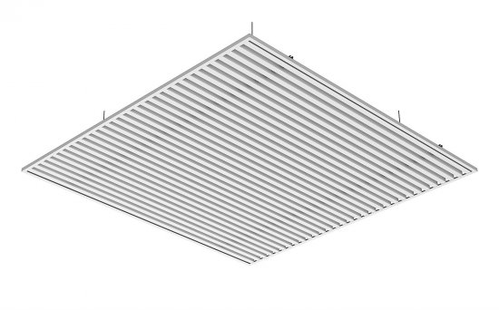 Комплект кубообразного реечного подвесного потолка для входных групп санузлов и лоджий 1.7x1.7м AR C 30/27 белый матовый