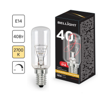 Лампа накаливания Bellight E14 230 В 40 Вт туба 400 лм теплый белый цвет света для диммера