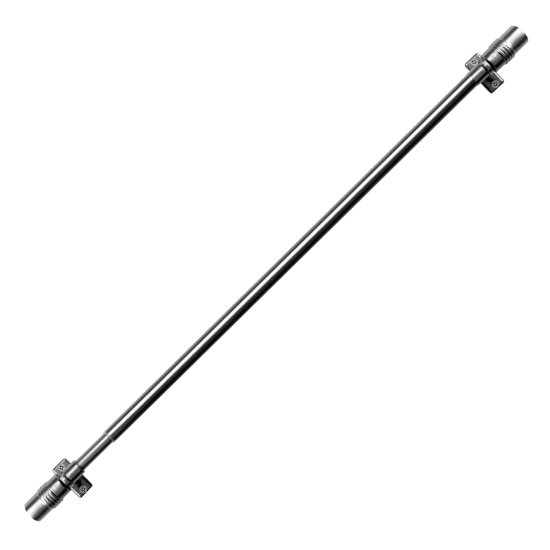 Настенный карниз раздвижной однорядный Эскар Цилиндр d10 мм 60-80 см металл цвет никель