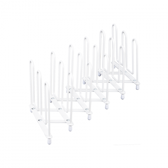 Подставка для крышек и сковородок раздвижная Delinia 71x13x13 см сталь белый