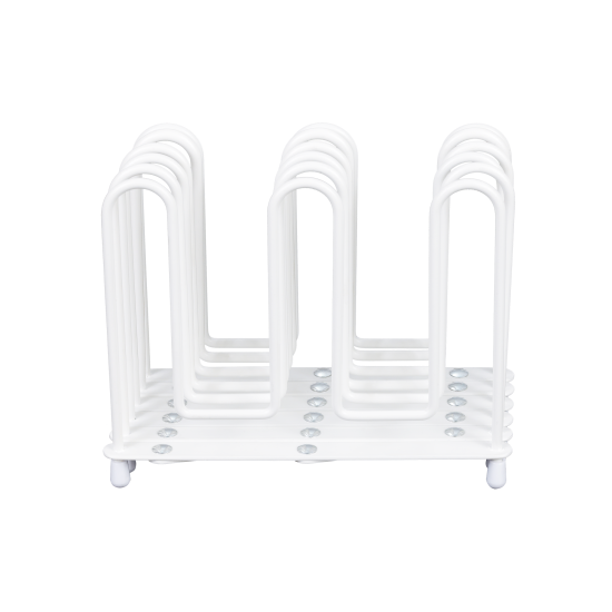 Подставка для крышек и сковородок раздвижная Delinia 71x13x13 см сталь белый