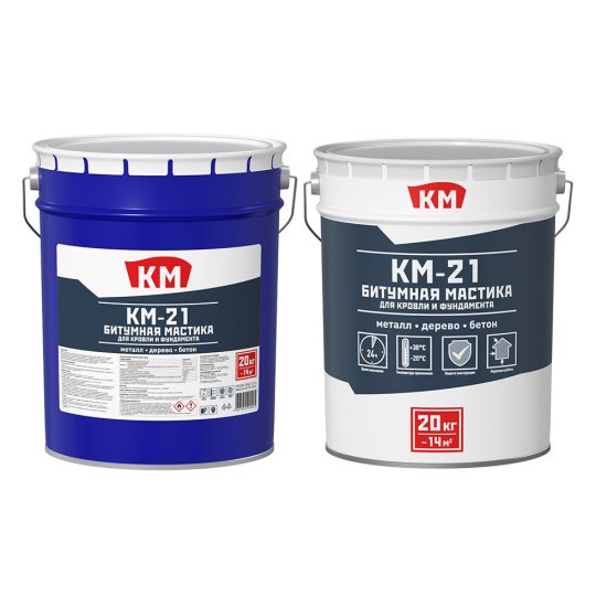 Мастика битумная для кровли и фундамента КМ-21 20 кг