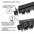 Заглушка торцевая с раструбом 200x140x70 мм цвет черный