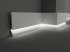 Плинтус напольный полистирол ударопрочный LED цвет белый 2000x16x100 мм