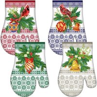 Прихватка-рукавица МУЛЬТИДОМ Новогодние узоры