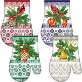 Прихватка-рукавица МУЛЬТИДОМ Новогодние узоры