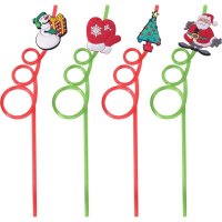 Трубочки для коктейля МУЛЬТИДОМ Рождество