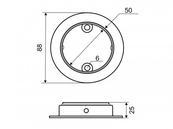 Держатель трубы ⌀50 без фиксатора хром