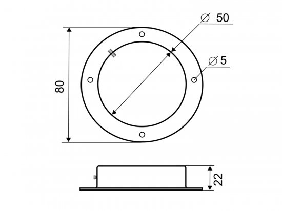 Держатель трубы ⌀50 с фиксатором хром
