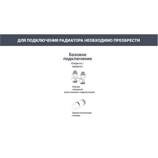 Радиатор панельный Ростерм 22 500x400 нижнее правое подключение сталь белый