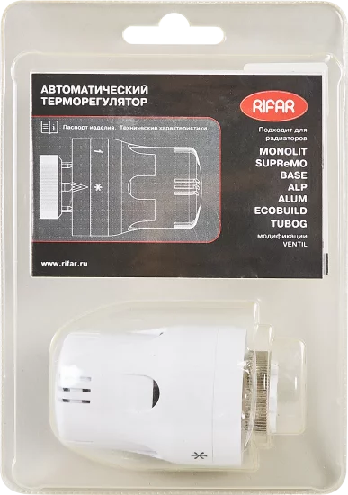 Термостатическая головка жидкостная Rifar M30x1.5 белая