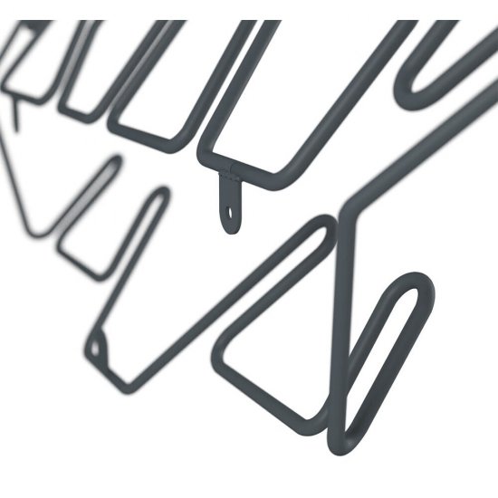 Вешалка настенная металлическая 9 крючков антрацит Sheffilton SHT-WH36