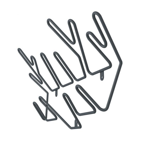 Вешалка настенная металлическая 9 крючков антрацит Sheffilton SHT-WH36