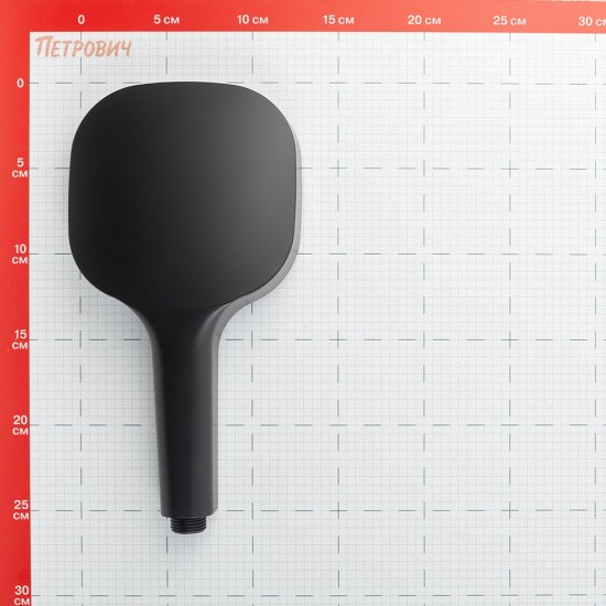 Лейка для душа Berges P2 130х130 мм 3 режима без шланга пластик черная матовая (070122)