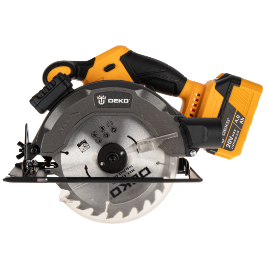 Пила циркулярная аккумуляторная Deko DKCS20V 084-1039, 20 В Li-Ion 4 Ач