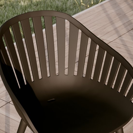 Кресло садовое Naterial Idunn 54.8x54.4x79.8 см алюминий цвет черный