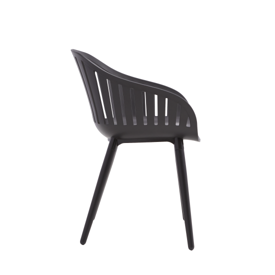 Кресло садовое Naterial Idunn 54.8x54.4x79.8 см алюминий цвет черный