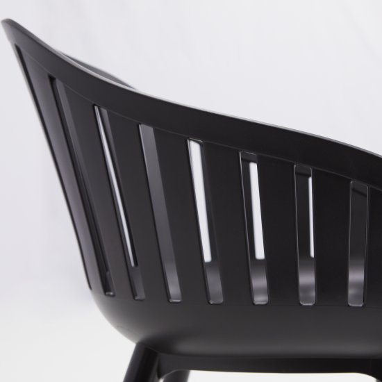 Кресло садовое Naterial Idunn 54.8x54.4x79.8 см алюминий цвет черный